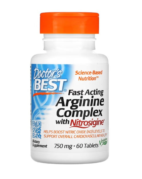 Fast Acting Arginine Complex with Nitrosigine, 750mg - 60 tabs