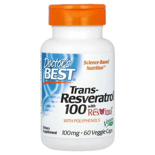 Trans-Resveratrol with ResVinol-25, 100mg - 60 vcaps