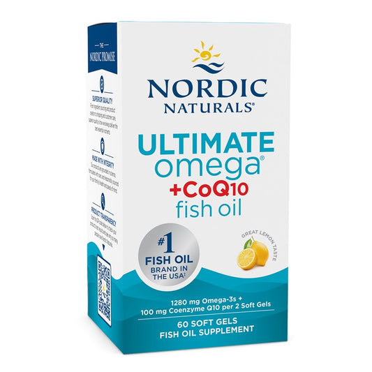Ultimate Omega + CoQ10, 1280mg Lemon (EAN 768990891151) - 60 softgels