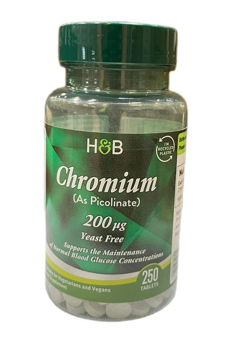 Chromium Picolinate, 200mcg - 250 tabs