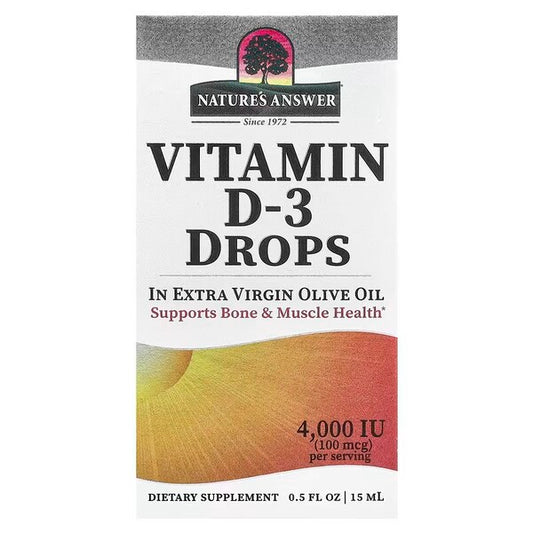 Vitamin D-3 Drops, 4000IU - 15 ml.