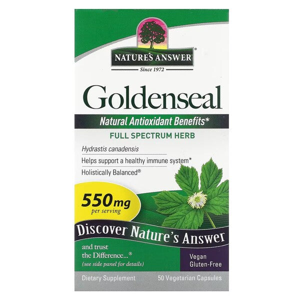 Goldenseal Root, 550mg - 50 vcaps