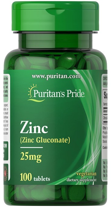 Zinc, 25mg - 100 tablets