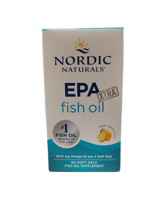 EPA Xtra Fish Oil, 1640mg Lemon - 60 softgels