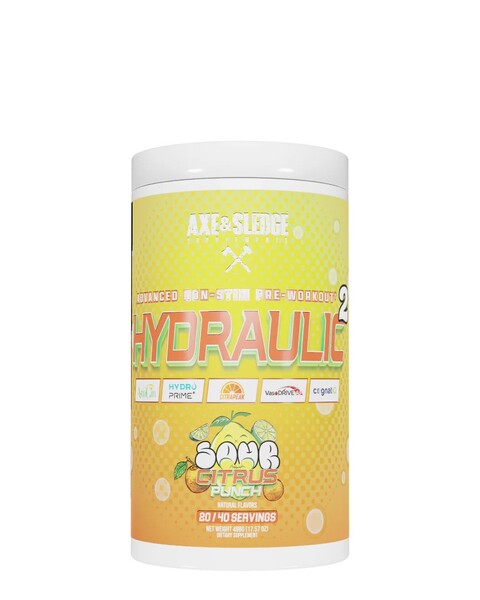 Hydraulic V2 Non-Stim Pre-Workout, Sour Citrus Punch (EAN 676737235482) - 498g