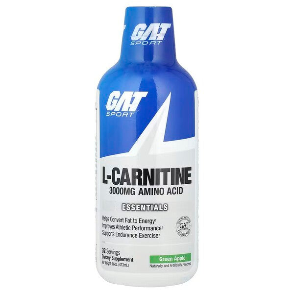 L-Carnitine 3000 Liquid, Green Apple - 473 ml.
