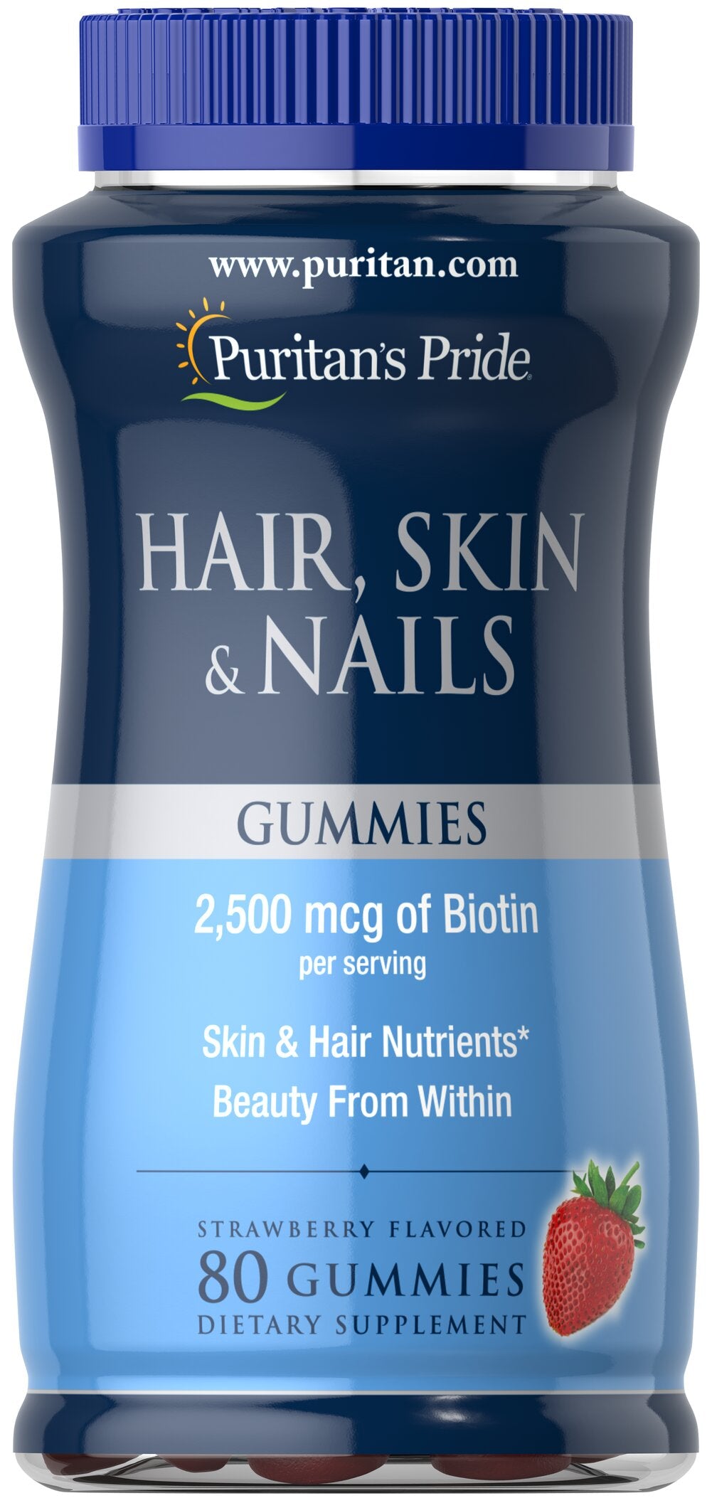 Hair, Skin & Nails, Strawberry - 80 gummies