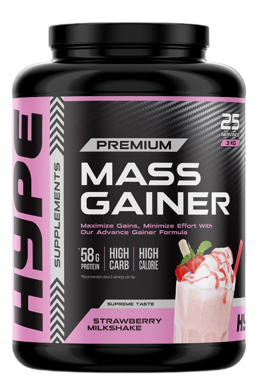 Mass Gainer, Strawberry Milkshake - 3000g