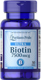 Biotin, 7500mcg - 50 tablets