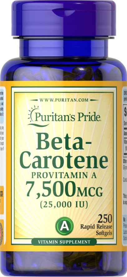 Beta-Carotene, 25000 IU - 250 softgels