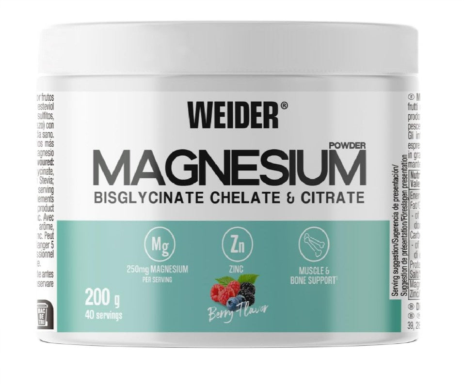 Magnesium Bisglycinate Chelate & Citrate, Berry - 200g