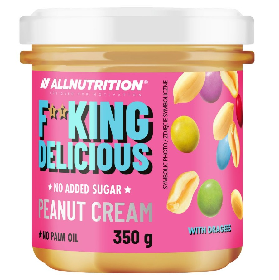 Fitking Delicious Peanut Cream, with Dragees - 350g