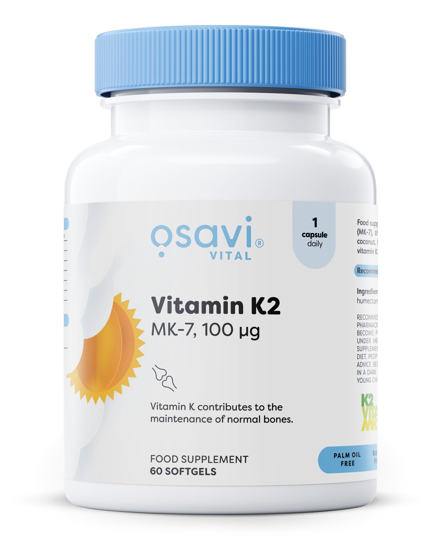 Vitamin K2 MK-7, 100mcg - 60 softgels